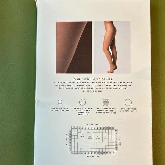 NWT Anthropologie SWEDISH STOCKINGS Elin 20-Denier Tights Size Medium - Picture 7 of 8